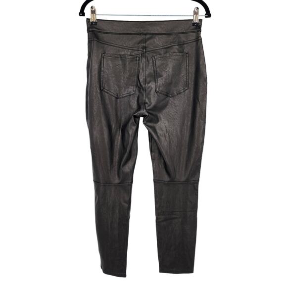 Spanx Leather Like Elasticized Waistband Ankle Skinny Pant Size Medium Petite - Picture 5 of 6